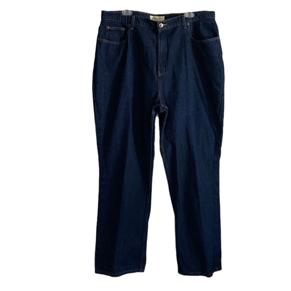 Vintage St. John’s Bay Dark Wash Bootcut Plus Size 1X Jeans 100% Cotton Tall